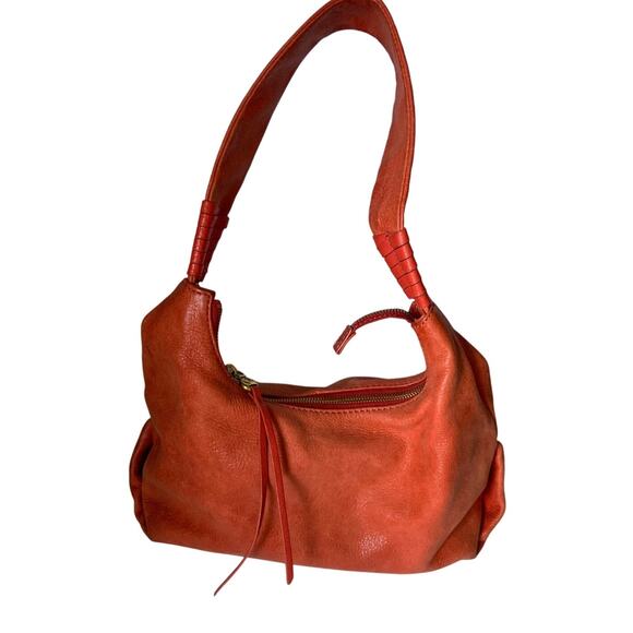 HOBO Astrid Leather Shoulder Bag Orange - Picture 1 of 9
